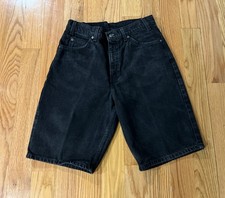 Vintage Levis 550 Orange Tab Shorts Mens 32 Black Denim Jorts Grunge Relaxed Fit
