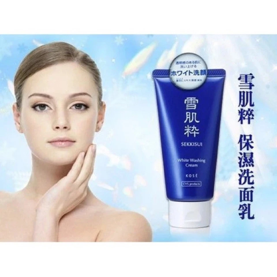 Mascarilla blanqueadora transparente KOSE Sekkisei 80 ml X 1 pieza hecha en Japón cuidado facial Foto 3 de 4