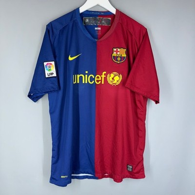 FC BARCELONA SPAIN 2008 2009 HOME FOOTBALL SHIRT JERSEY NIKE 10