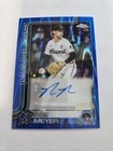 2025 TOPPS CHROME UPDATE MAX MEYER BLUE RAYWAVE REFRACTOR AUTO /150 Marlins
