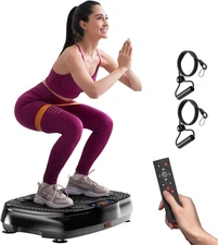 Vibration Plate Exercise Machine: TISSCARE Vibrating Standard Size, Black