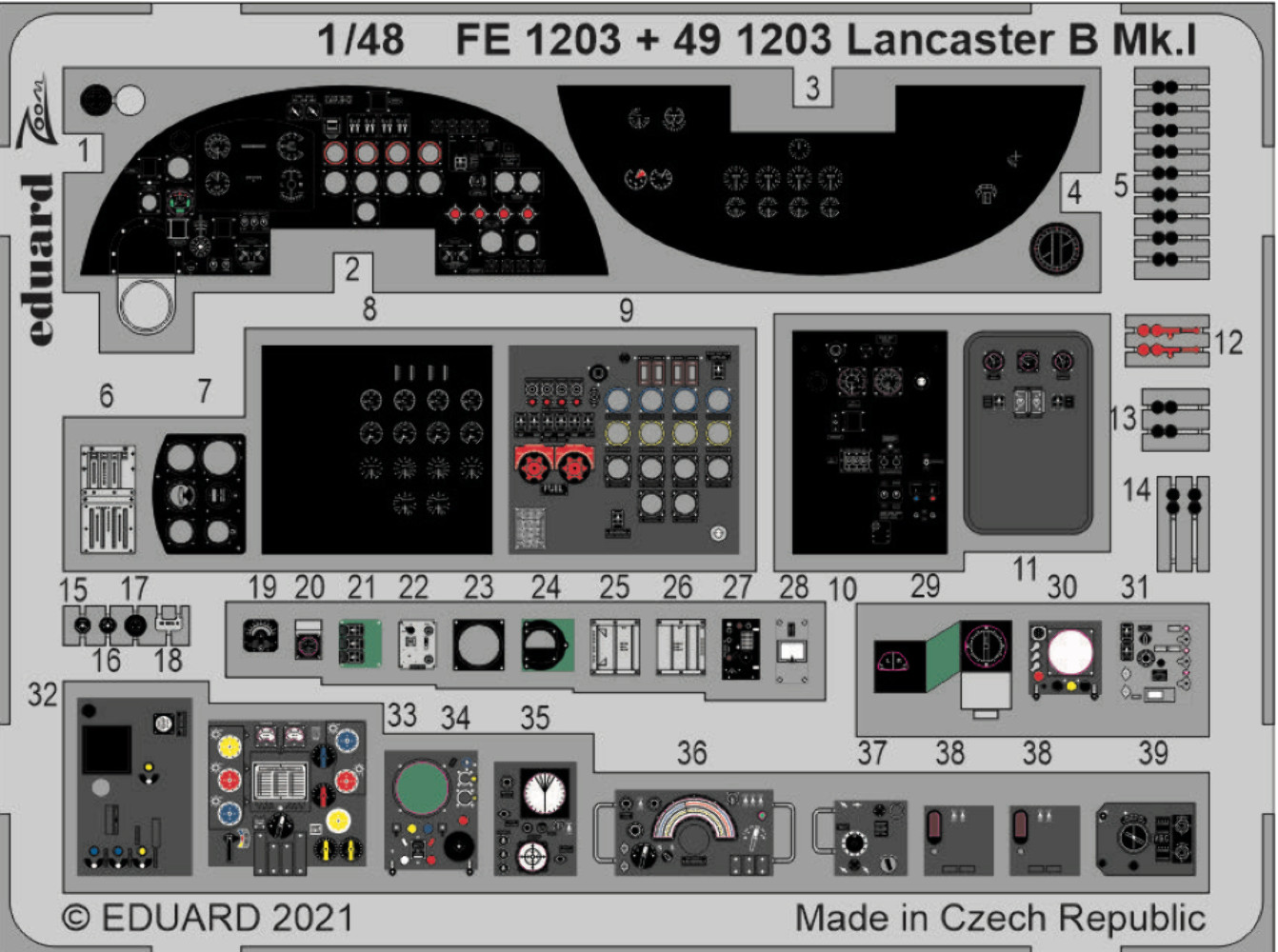 Eduard FE1203 1:48 Avro Lancaster B.I