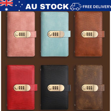 PU Leather Saving Money Notebook With Password Lock Budget Saving Book