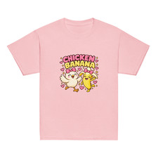 Kids Chicken Banana Bows Hearts Cute Youth T-Shirt Gildan 5000B