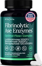Nattokinase 4000 FU Serrapeptase Lumbrokinase Proteolytic Enzymes for Energy 