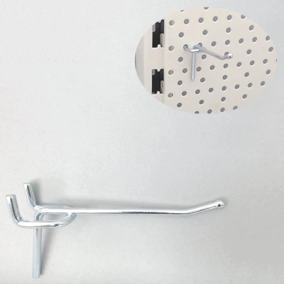 MARKENLOS HE080= 100 Einfachhaken L 8cm ZA 15 für Tegometall Lochwand RL Tego Einzel Haken