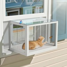 Cat Window Box Universal Cat Window Perch Catio W/ Mosquito Proof Fits Double