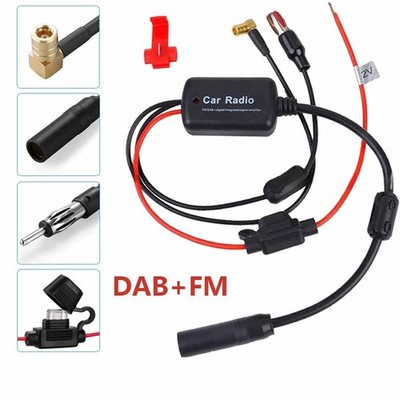 DAB-Antenne Auto Splitter Verstärker SMB DIN DAB+ Adapter Radio Autoantenne XY