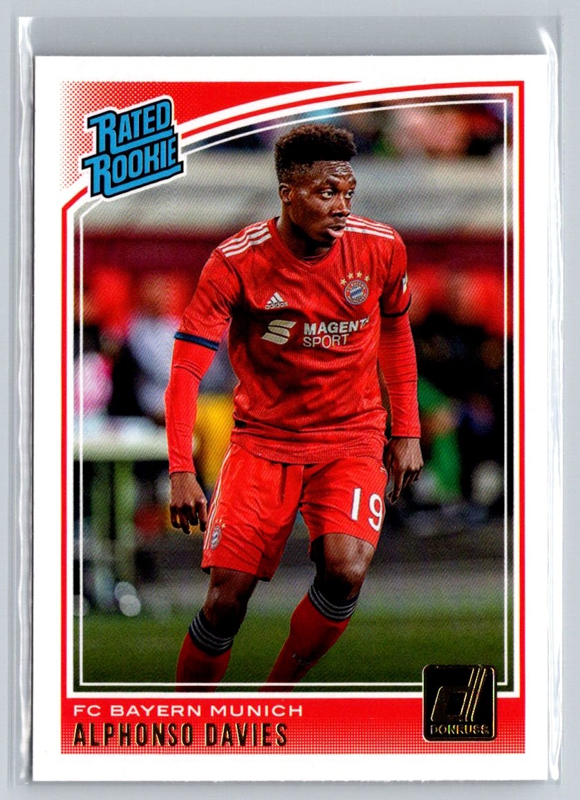 Alphonso Davies RC 2018-19 Panini Donruss Rated Rookie #176 FC Bayern Munich