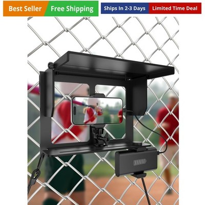 Game Changer Mounting Kit, Fence Mount with Adjustable Sun Shade Power Bank C...