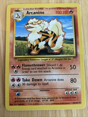 Arcanine 023/102 Base Set Regular Pokémon TCG - LP