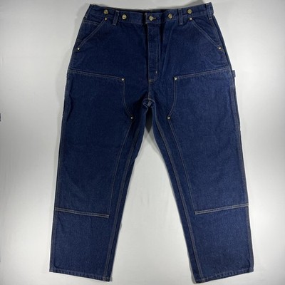 Vtg Carhartt B07 DNM Dungaree Fit Double Knee Carpenter Jeans Men's 42x30