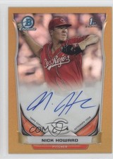2014 Bowman Draft Chrome Pick Gold Refractor 32/50 Nick Howard #BCA-NH Auto fm0