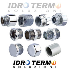 RACCORDI IN ACCIAIO ZINCATO IDRAULICA PROLUNGA MANICOTTO DA 3/8-1/2-3/4-1''