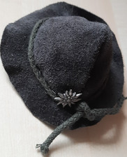 TRACHTENHUT Teddybären, Puppen Leder grau  10,5 - 11 cm HANDARBEIT