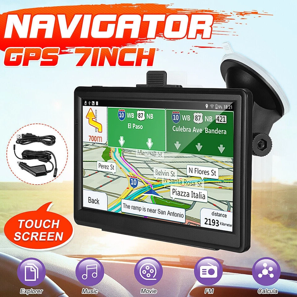 7" GPS Truck Commercial Driver Big Rig Accessories Navigation RV Trucker - Image 4 of 4