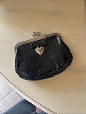 RARE Coach Vintage Kisslock Coin Purse Heart
