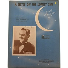 A Little On The Lonely Side Guy Lombardo 1944 Vintage Sheet Music