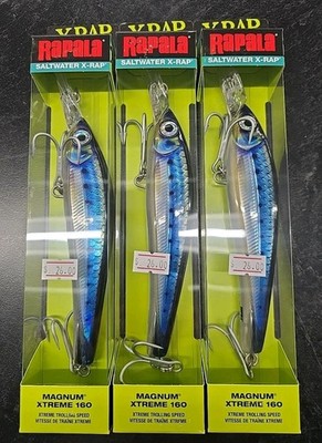 3X Rapala X-Rap Magnum XTREME 160 HD BLUE SARDINE Lure 6-1/4