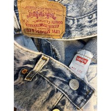 Vintage 80s Levi s 501-0109 acid wash Jeans 32x32 cut off shorts capri jorts
