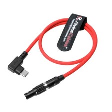 Braided FastCharge Power Cable Right Angle USB-C Type-C to 0B 2 Pin Black-Plated