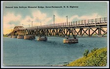 Postcard General John Sullivan Memorial Bridge, Dover-Portsmouth, N. H.   NH D84