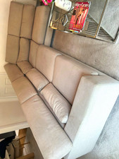 Poltranosa Grey Corner Sofa, Blended Fabric, Modern, 5 Seater 305cm