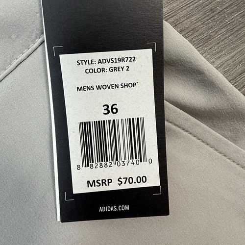 Adidas Men's Ultimate365 9.5 Inch Core Golf Shorts Stretch Gray Size 36 NEW - Picture 4 of 7