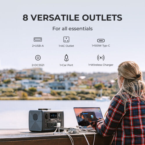 BLUETTI EB3A Portable Power Station 600W 268Wh LiFePO4 Solar Generator 240V - Picture 2 of 9