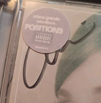 ARIANA GRANDE POSITIONS SEALED SIGNATURE SIGNED AUTOGRAPHED INLAY