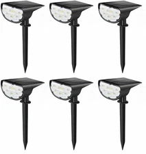 LED Solar Light Spotlight Outdoor Garden Landscape Pathway Lawn Lamp IP65 6 pack