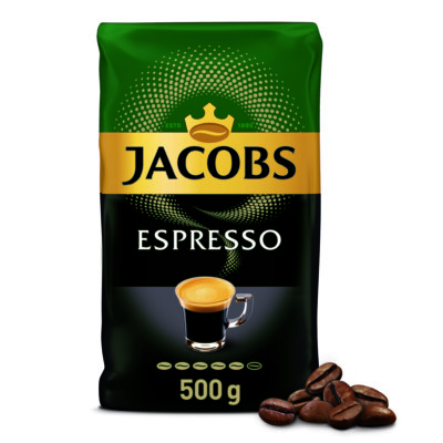 JACOBS ESPRESSO WHOLE BEAN COFFEE - 500G / 17.5 oz - VACUUM PACKAGING - GREAT