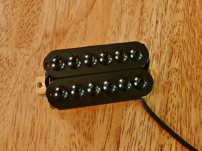 HUMBUCKER NECK PICKUP INVADER STYLE BLACK FOUR CONDUCTOR WIRED 