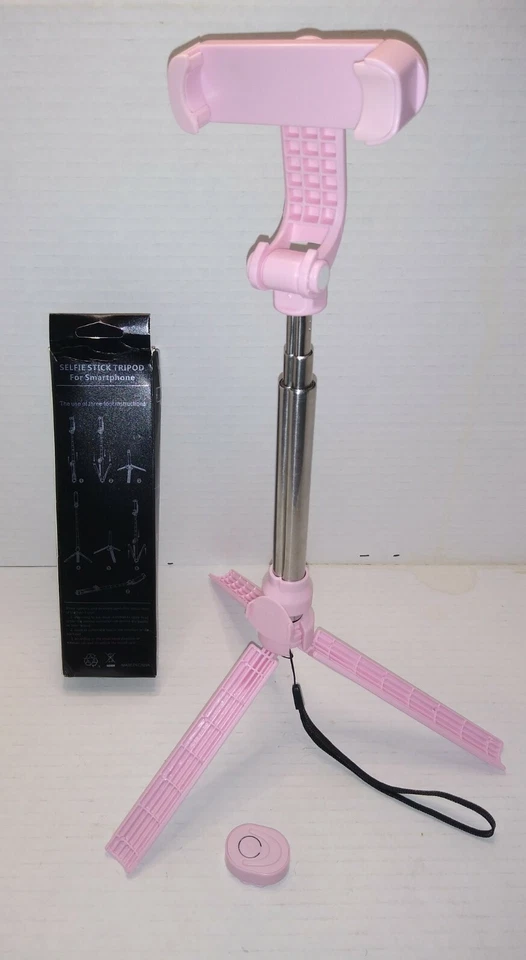 360° Selfie Stick Wireless Bluetooth Remote Desk Tripod Monopod For iOS Android - Image 4 of 4