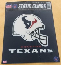 Houston Texans Static Clings Window Sticker 6 1/4