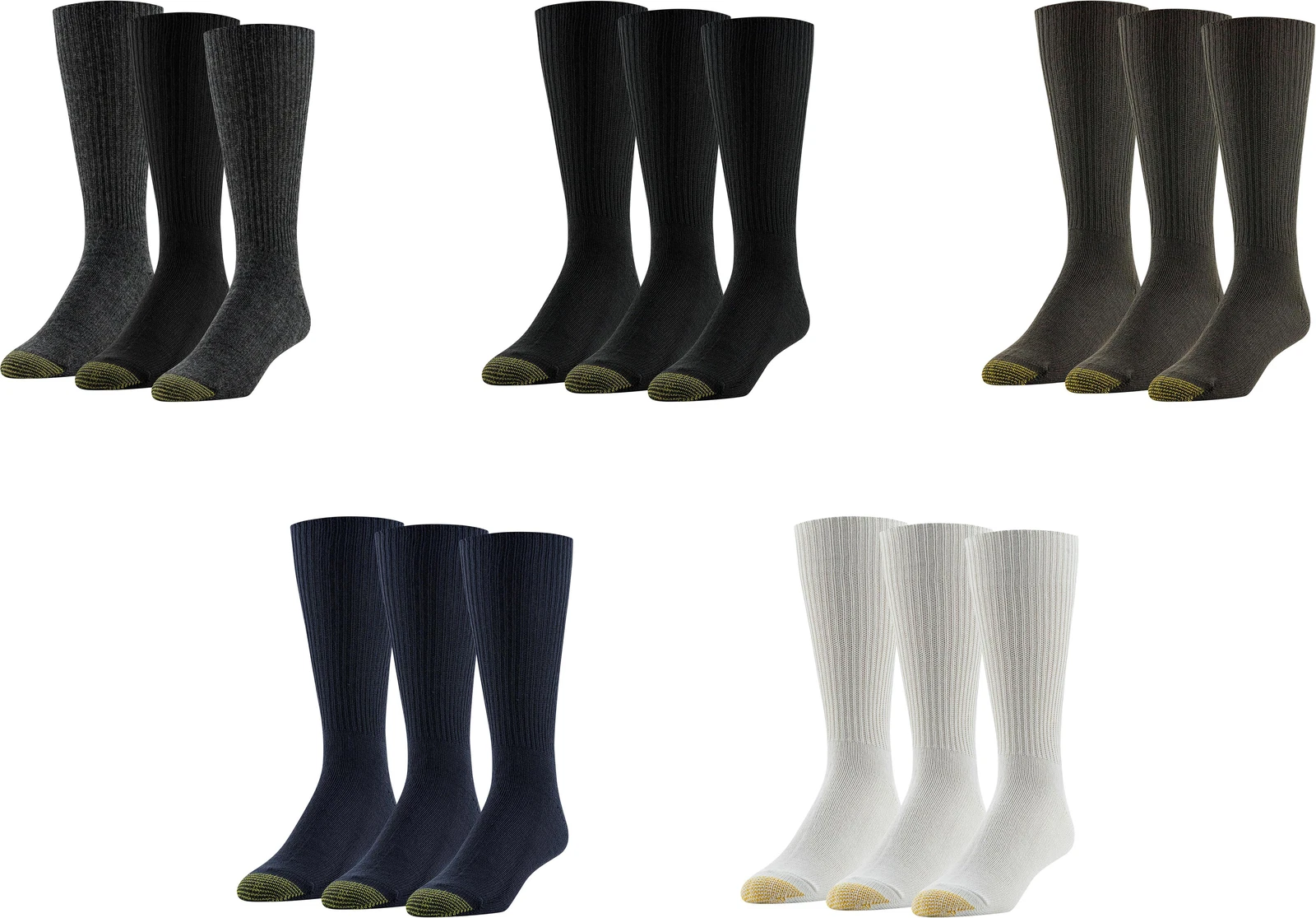 GOLDTOE Men's Fluffies Casual Crew Socks (3 Pairs)