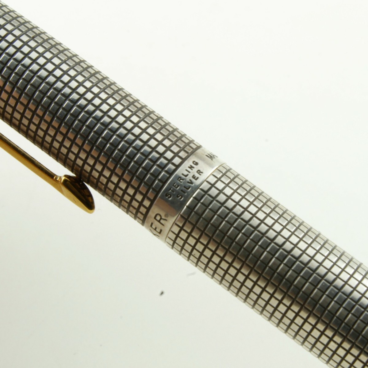 Parker Vintage 75 Flattop Sterling Silver Cisele Fountain Pen c