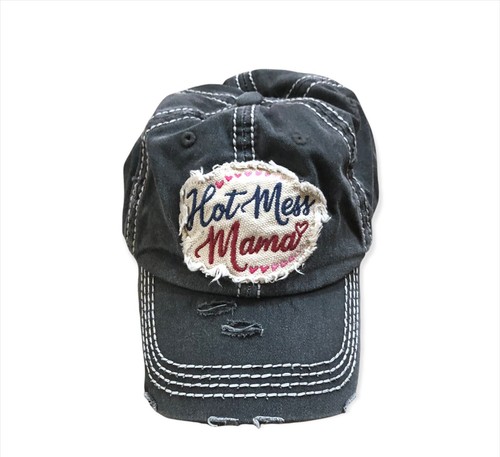 Hot Mess Mama Hat Cap Distressed 