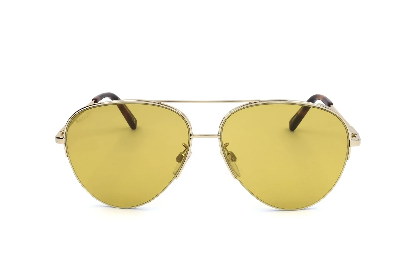 Солнцезащитные очки-авиаторы Bally BY0062-H 32E в золотой металлической оправе 62-14-145 0062H 38990₽