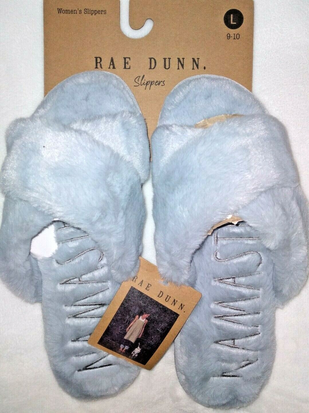 SAOLA RAE DUNN ciabatte donna grandi 9 10 soffici morbide Namaste suola rigida slide nuove con etichette