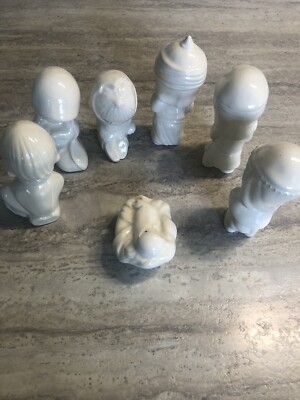 7 Pc Precious Moments Set Gloss Paint Some About 4 Inches No Chips 