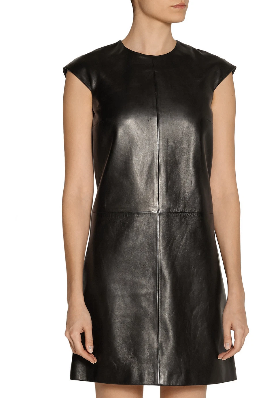 SAINT LAURENT (YSL) Abito classico a turni Saint Laurent pelle nappa nera FR 36 US 4 prezzo al dettaglio $2 990
