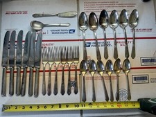 Lot (26) Vintage Hiawatha Plate Flatware- Silver plate Service For 6