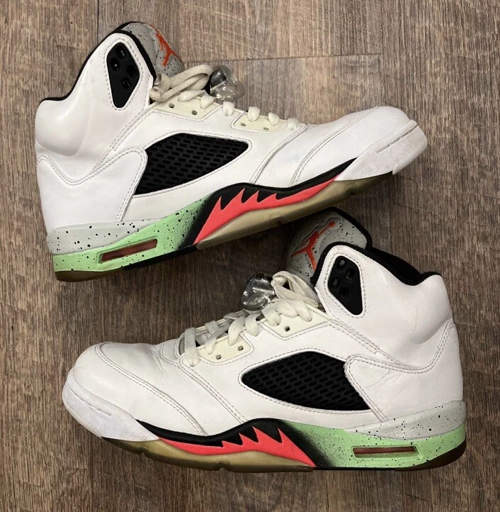 Sneakers Nike Air Jordan 5 V Retro Pro Stars bianche veleno taglia 10 5 136027 115