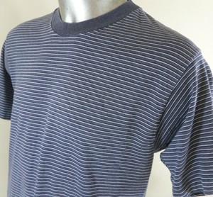 Vintage 90s Horizontal Stripe Blue Gray 