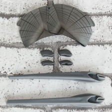 Gray Rubber Kits  Silver Replacement lenses for-Oakley Flak 2.0 XL Sunglass