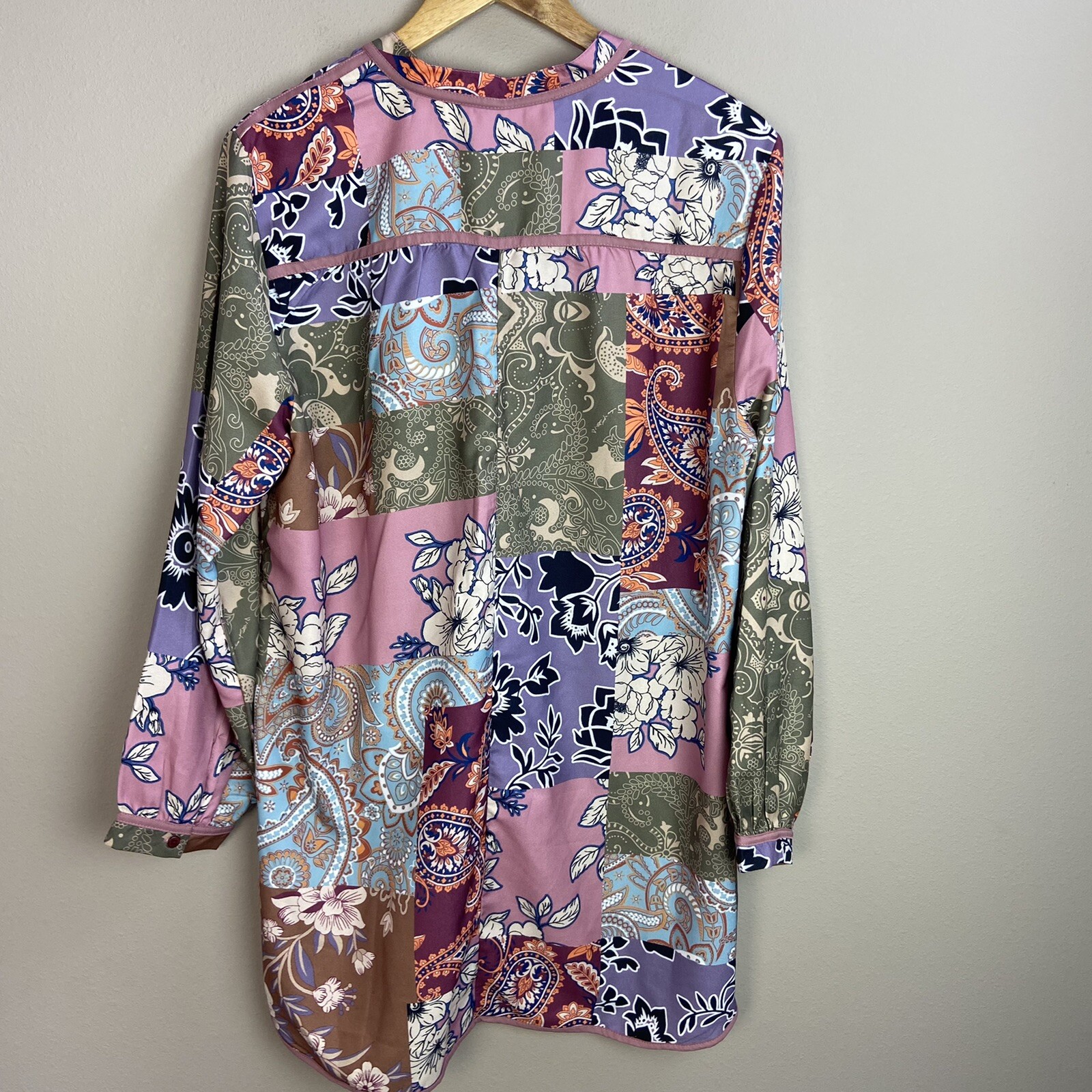 Soft Surroundings Patchwork Print Long Sleeve Tun… - image 3