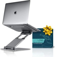 Ergonomic Laptop Stand For Desk, Adjustable Height Up To 20", Laptop Riser Po...