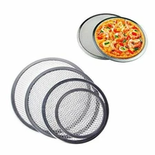 Pizza Screen Pan Aluminum Oven Plate Baking mesh grill net tray 8" to 19" 