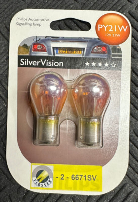 Philips Turn Signal Light Bulb (2 pcs) - 12V / 21W - 6671SV - For BMW & Others
